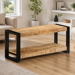 TV Cabinet 90x30x40cm Solid Mango Wood Antique Style Storage Unit Brown