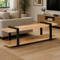 Brown Industrial Style TV Cabinet 130x40x40 cm