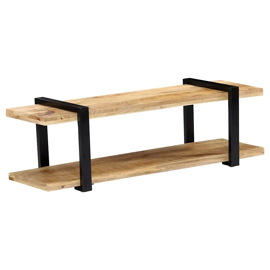 TV Cabinet 130x40x40 cm Solid Mango Wood Brown Industrial Style