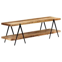 TV Cabinet 160x40x50 cm Solid Mango Wood Storage Unit Media Furniture