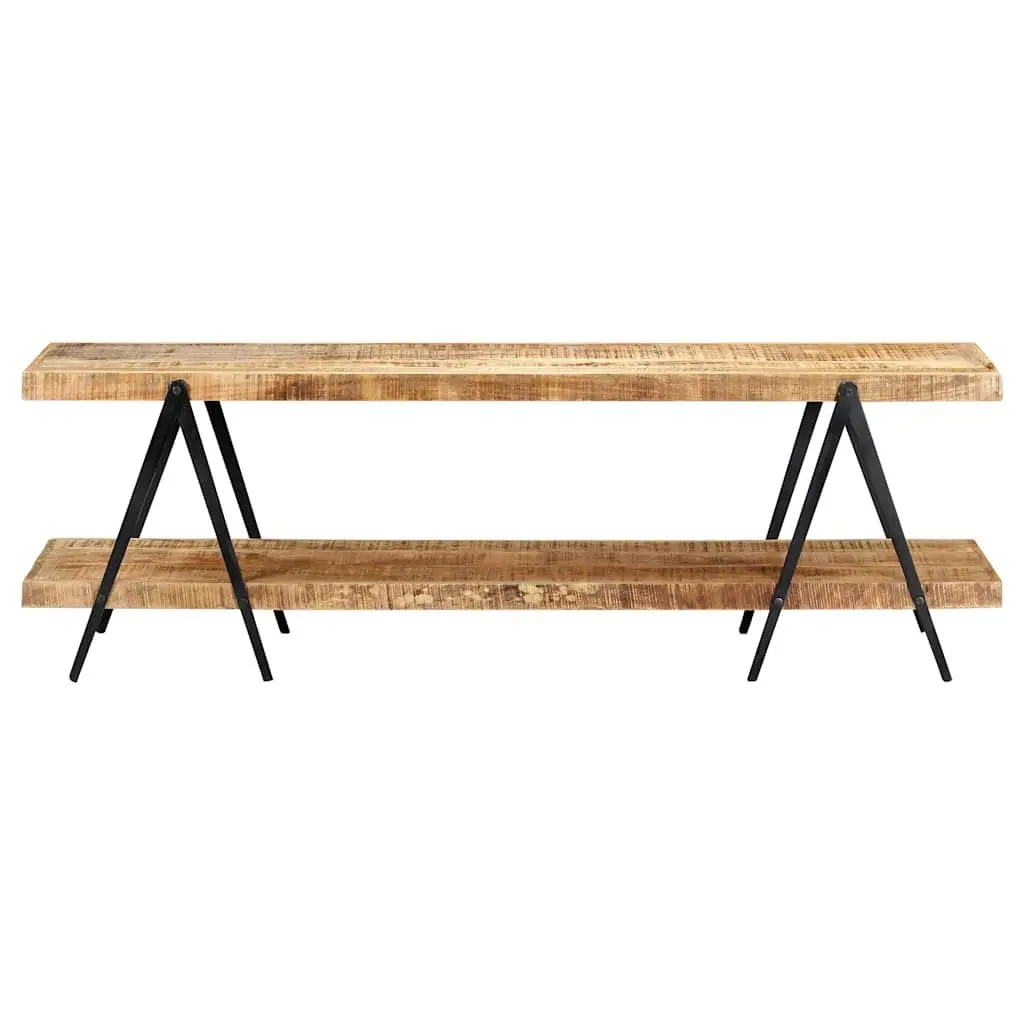 TV Cabinet 160x40x50 cm Solid Mango Wood 2 Shelves Storage Unit
