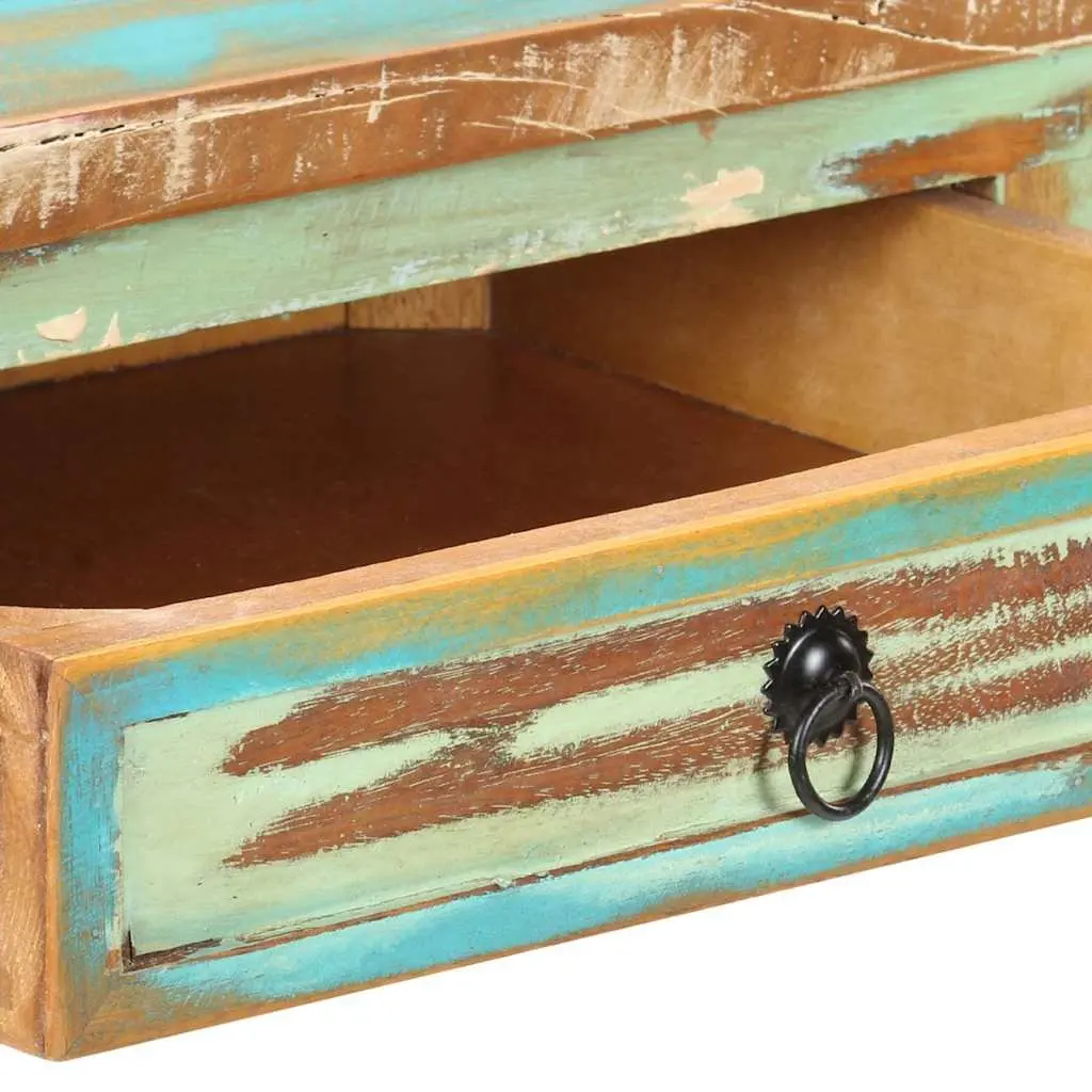 End Table Console Cabinet 120x40x75cm Solid Reclaimed Wood 2 Drawers 1 Shelf