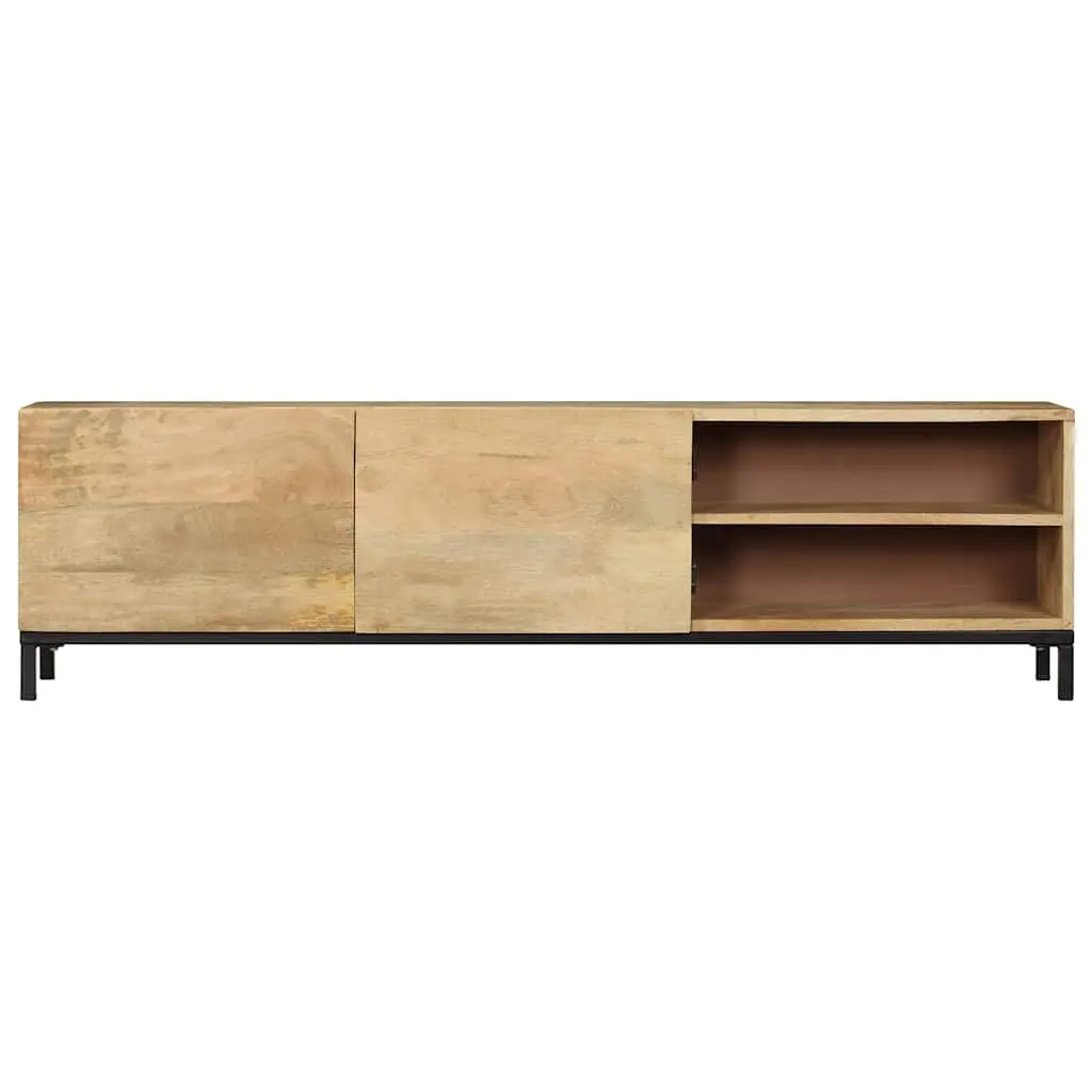 TV Cabinet 145x30x41 cm Solid Mango Wood Antique Style HiFi Storage Unit