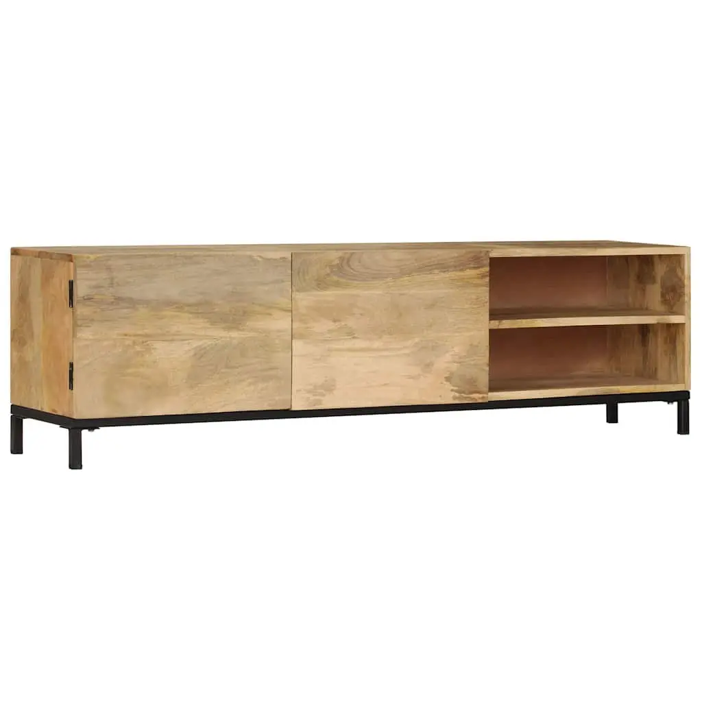TV Cabinet 145x30x41 cm Solid Mango Wood Antique Style HiFi Storage Unit