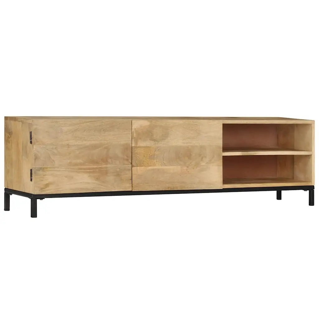 TV Cabinet 145x30x41 cm Solid Mango Wood Antique Style HiFi Storage Unit