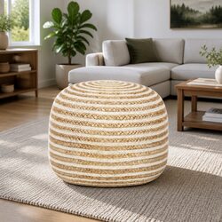 Elevate Your Space with a Handmade Jute Pouffe