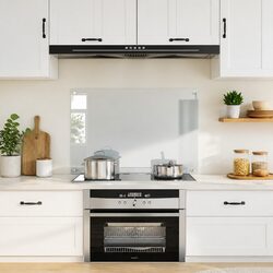 Stylish Transparent Glass Backsplash for Modern Kitchens