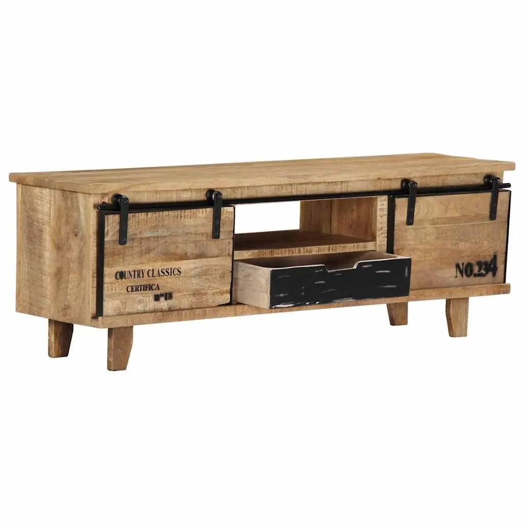 TV Cabinet 120x30x40 cm Brown Solid Mango Wood Storage Unit