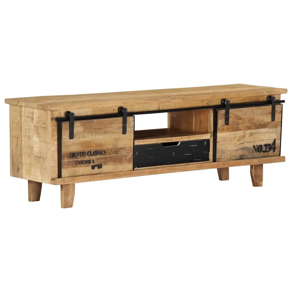 TV Cabinet 120x30x40 cm Brown Solid Mango Wood Storage Unit