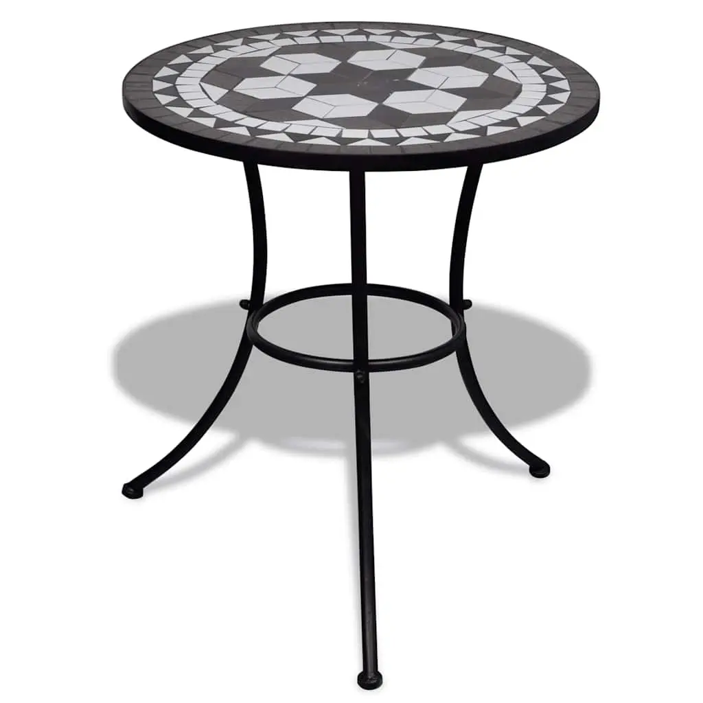 3 Piece Outdoor Bistro Set Ceramic Tile Table and Chairs Patio Garden Furniture