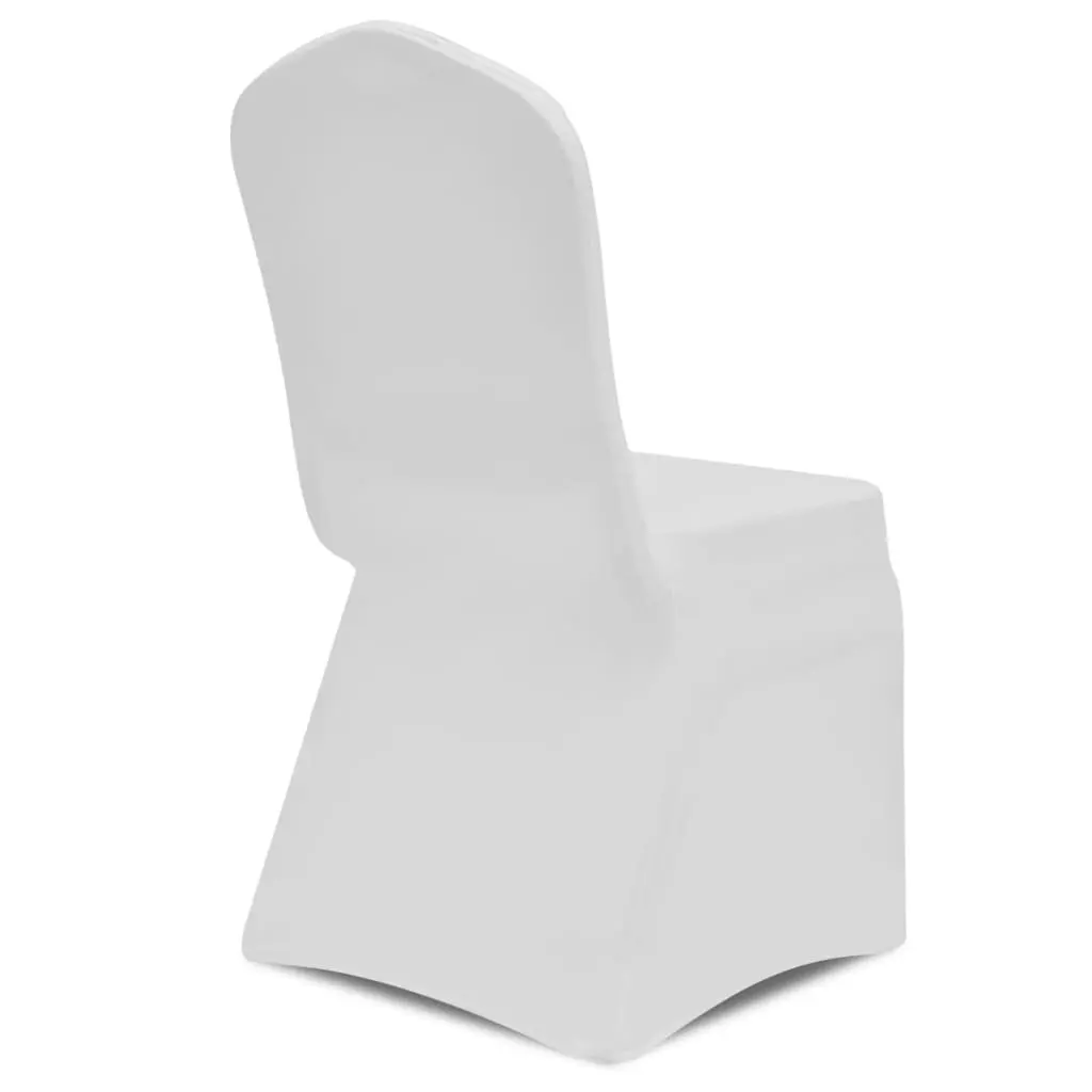 Stretch Chair Covers White 100 Piece Stretchable Fabric for Weddings Banquets Events