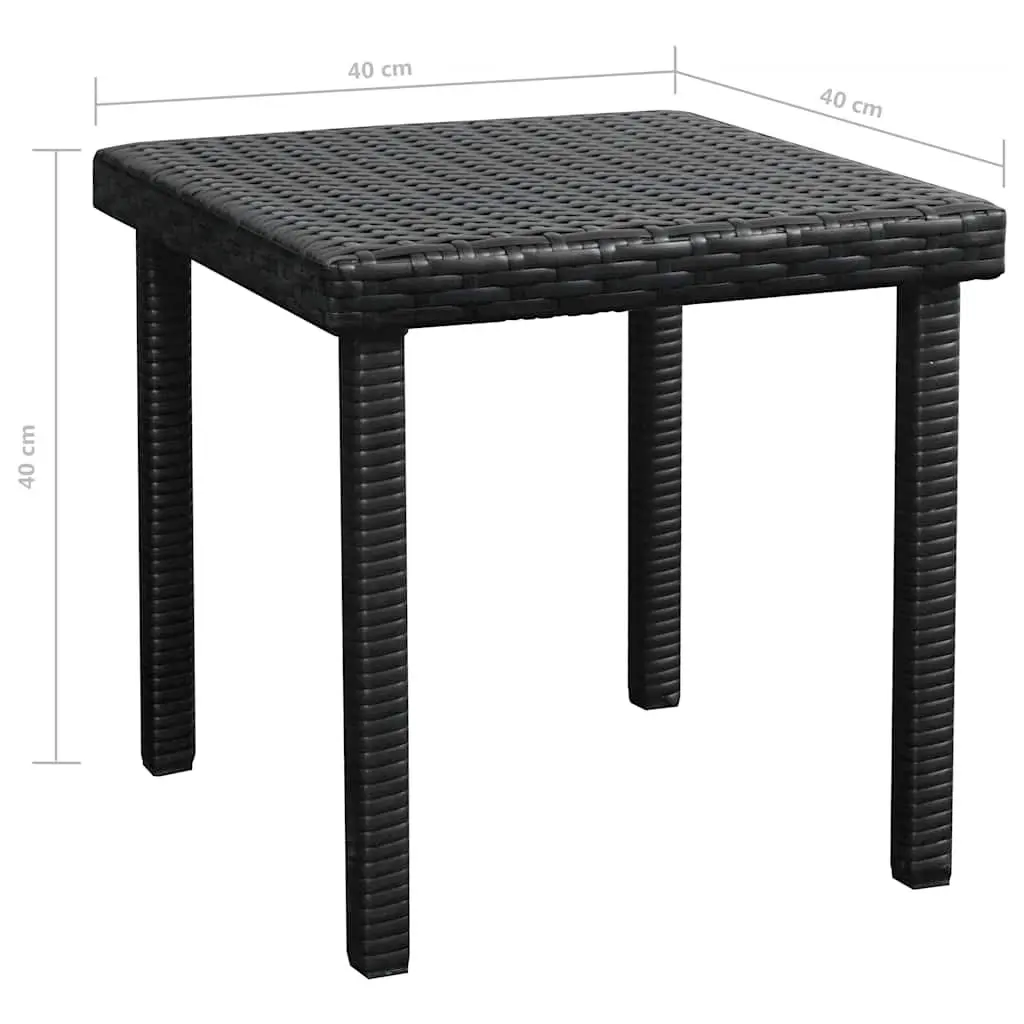Sun Loungers 2pcs Poly Rattan Black Waterproof Outdoor Garden Beach Set