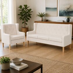 Elevate Your Living Space with this 2-Piece Sofa Set