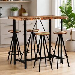 Industrial Style 5-Piece Bar Set for Your Home