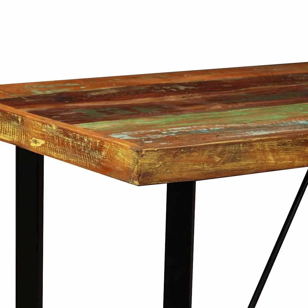 Bar Set 5 Pieces Solid Reclaimed Wood Industrial Kitchen Dining Table and Stools
