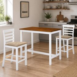Elevate Your Space with a 3-Piece Bar Table and Stool Set