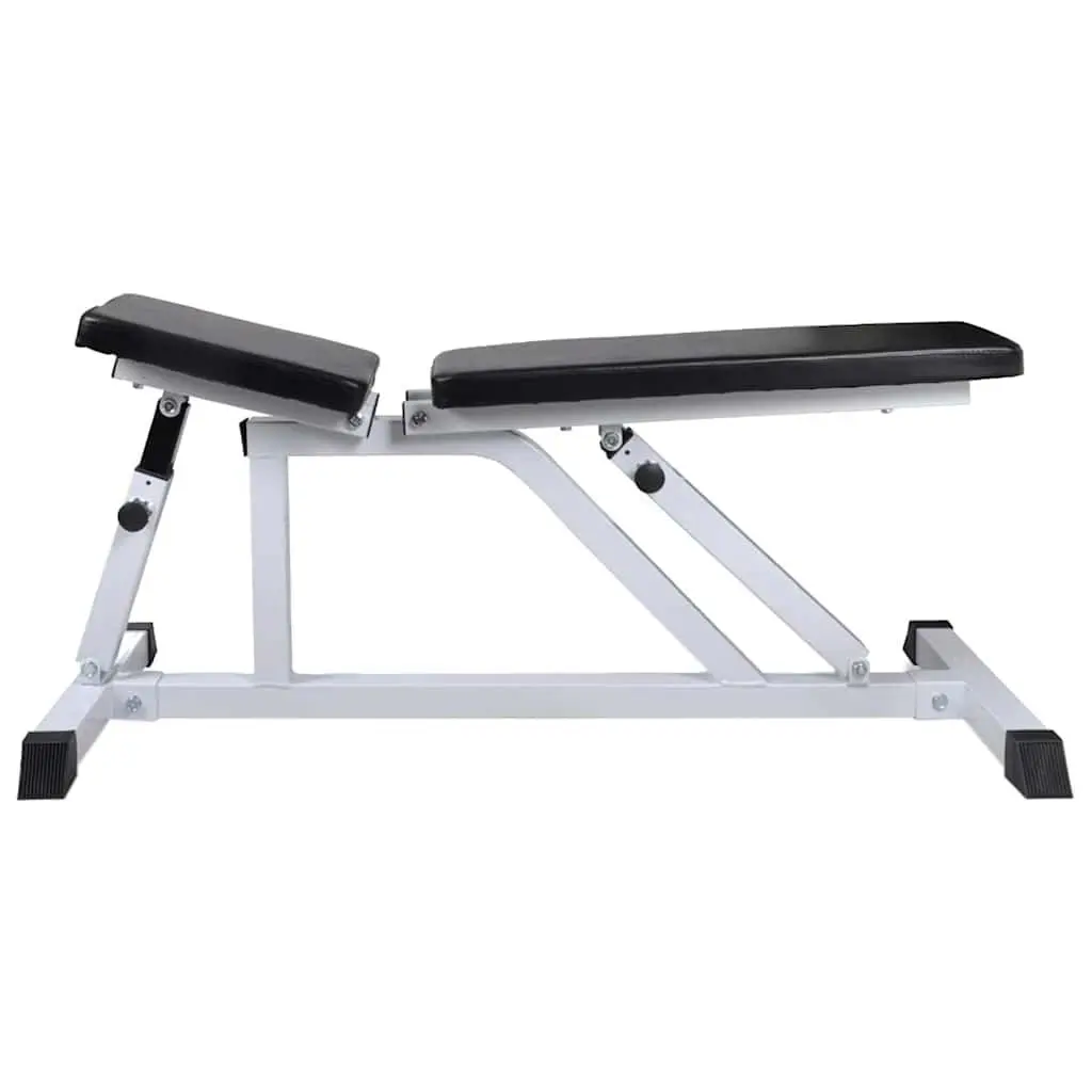 Adjustable Workout Bench Home Gym with Barbell Dumbbell Weight Set 60.5kg