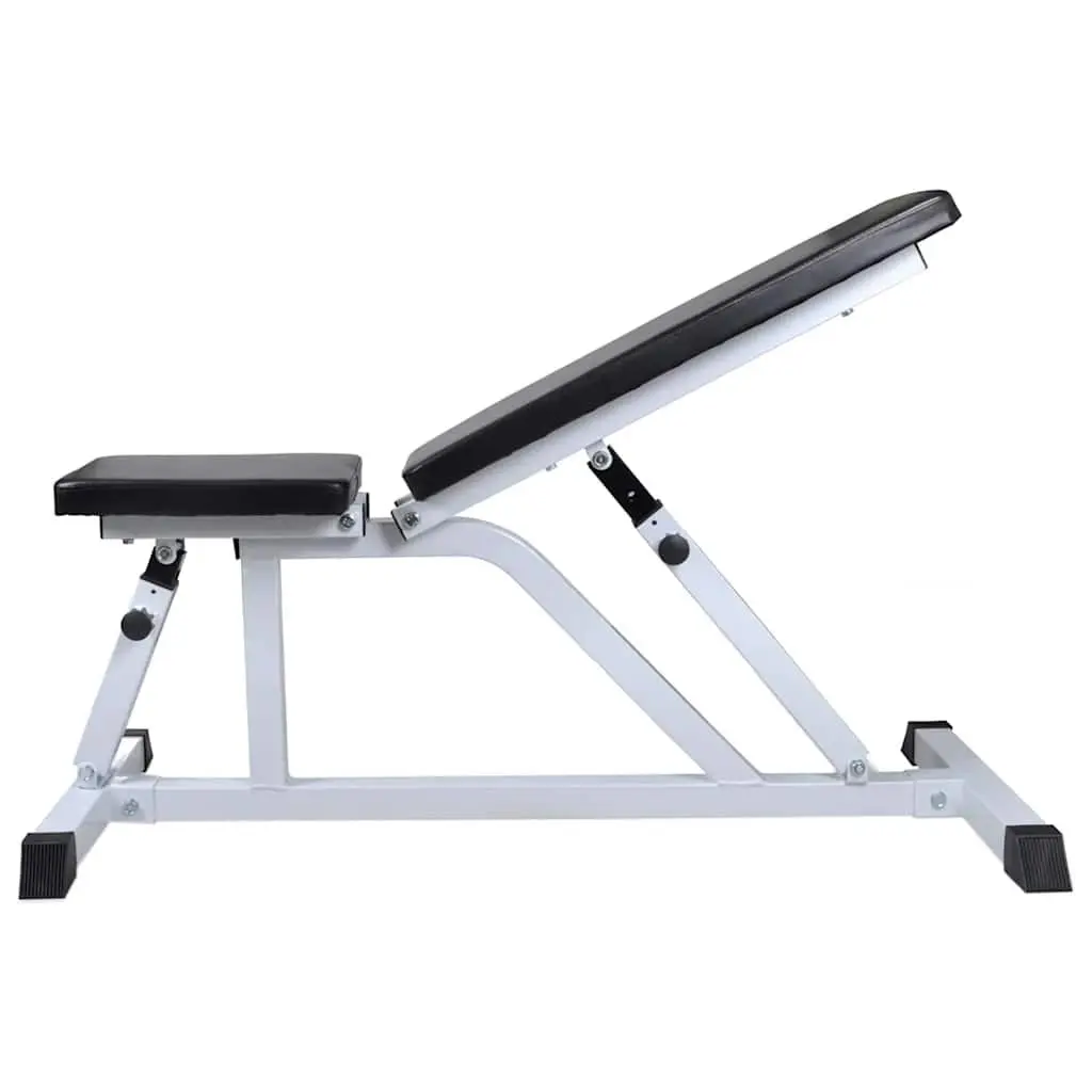 Adjustable Workout Bench Home Gym with Barbell Dumbbell Weight Set 60.5kg