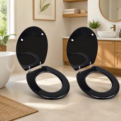 Upgrade Your Bathroom with Black Toilet Seats 2 Pack