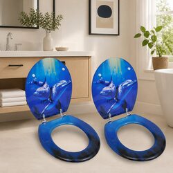 Brighten Your Bathroom with 2-Piece Dolphin Toilet Seats