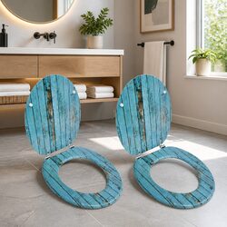 Enhance Your Bathroom with Multicolour Toilet Seats - Set of 2