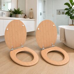 Brown Bamboo Toilet Seats - Upgrade Your Bathroom Style