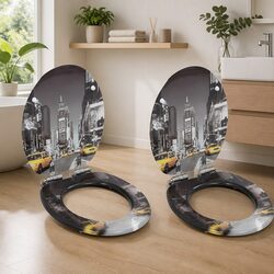 Upgrade Your Bathroom with Soft Close Grey Toilet Seats - 2 Pack