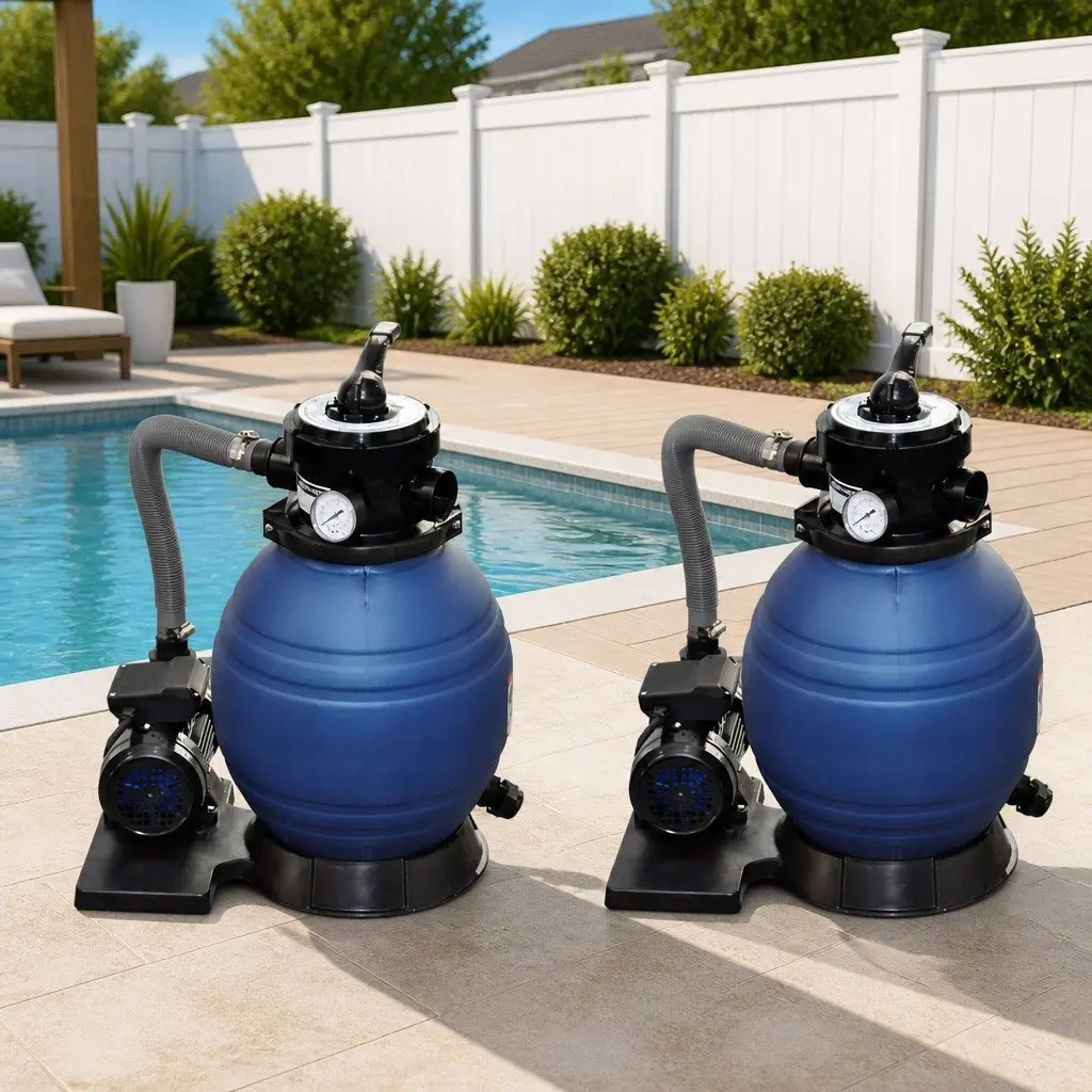 Sand Filter Pump 400W 11000 L/h Durable Corrosion-Proof Filtration System for Above Ground Pools