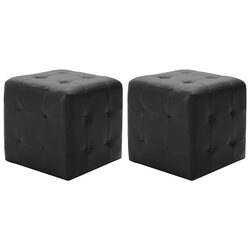 Enhance Your Living Space with Black Foot Stools Set