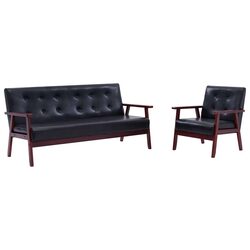 Elegant Black Faux Leather Lounge Furniture for Your Home