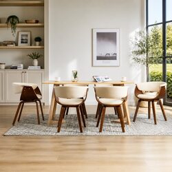 Enhance Your Space with 6 Cream Dining Chairs