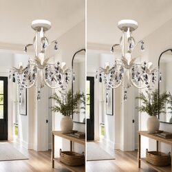 Transform Your Space with White Crystal Pendant Lamps