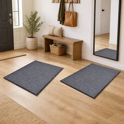 Enhance Your Entryway with Stylish Grey Door Mats 2 pcs