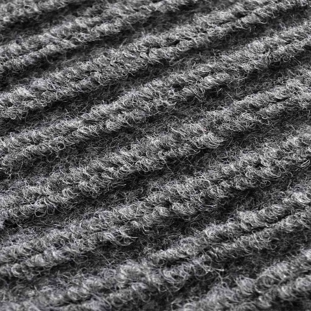 Door Mats 90x60 cm Non-Slip PVC Backing 2 Piece Grey Home Office Entry Mats