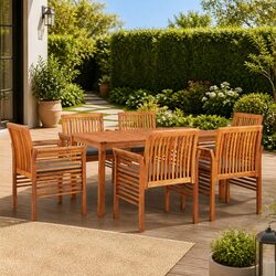 Stylish 7 Piece Outdoor Dining Set for Backyard Gatherings