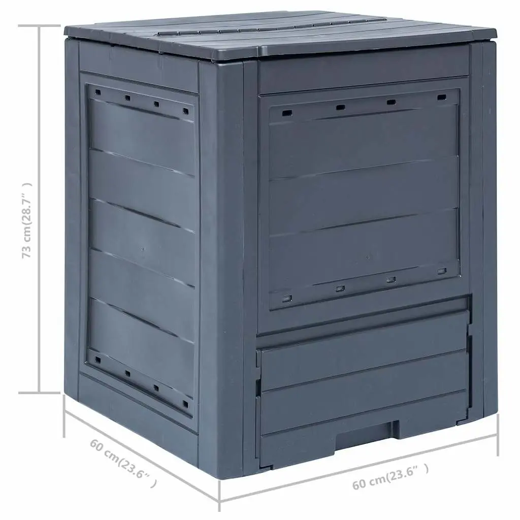 Garden Composters 60x60x73cm Rattan Look Ventilation 2 Pack
