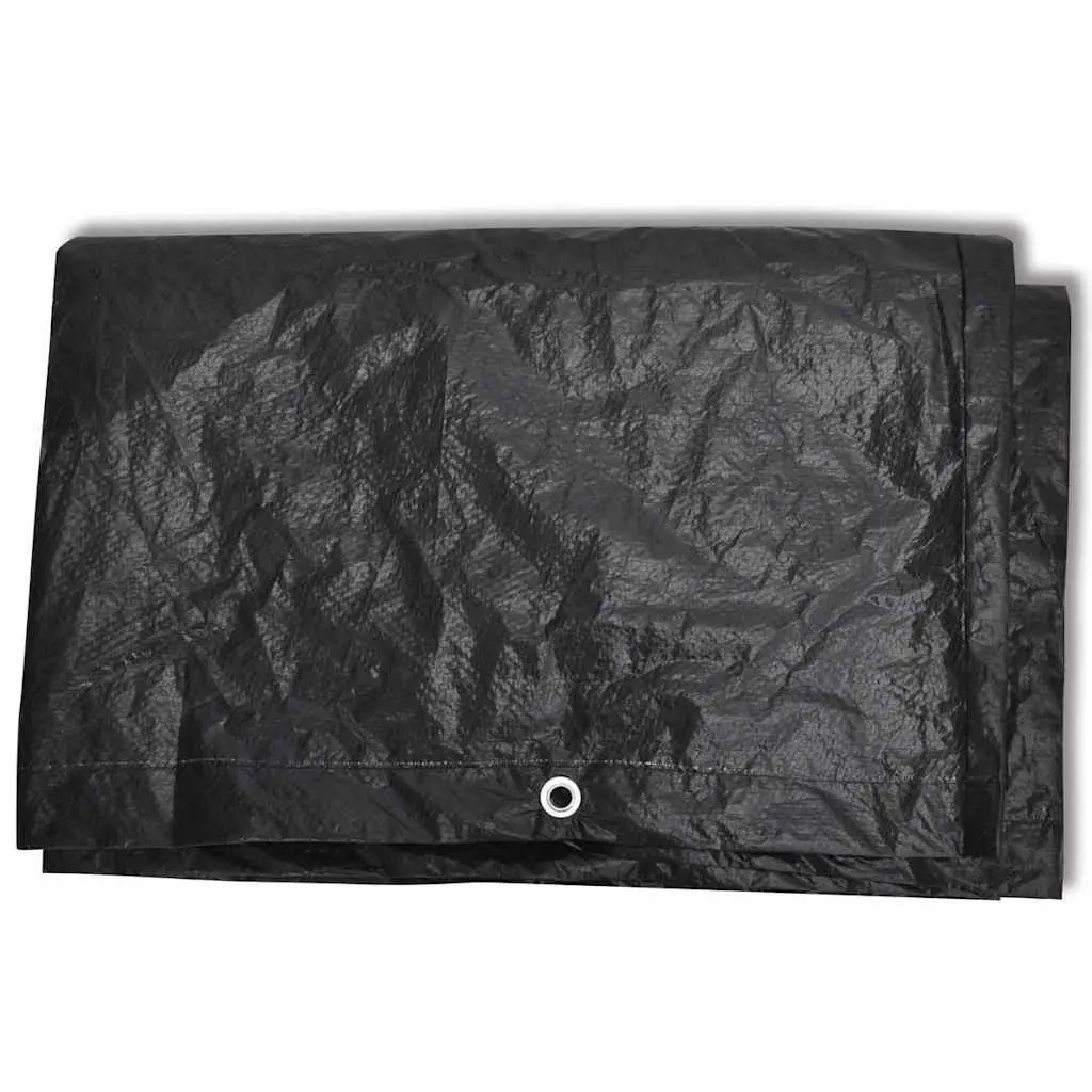 Garden Furniture Covers 2 Piece Set 229x113cm Rattan Protection Black