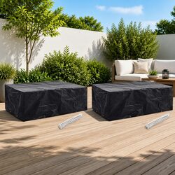 2-Piece Outdoor Furniture Covers in Black - Ultimate Protection