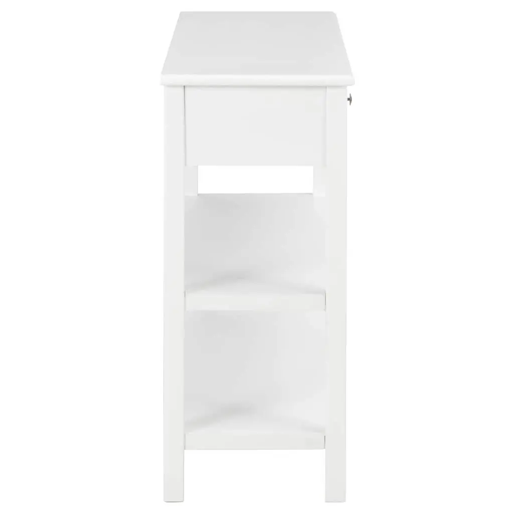Sideboard White Storage Cabinet 2 Drawers 2 Shelves Sturdy Durable Construction