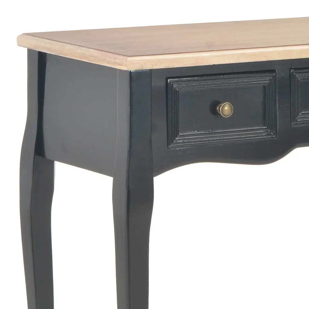 Console Dressing Table with 3 Drawers Black Accent End Table