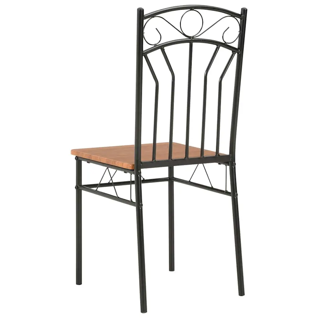 6 Brown Mid-Century Chairs