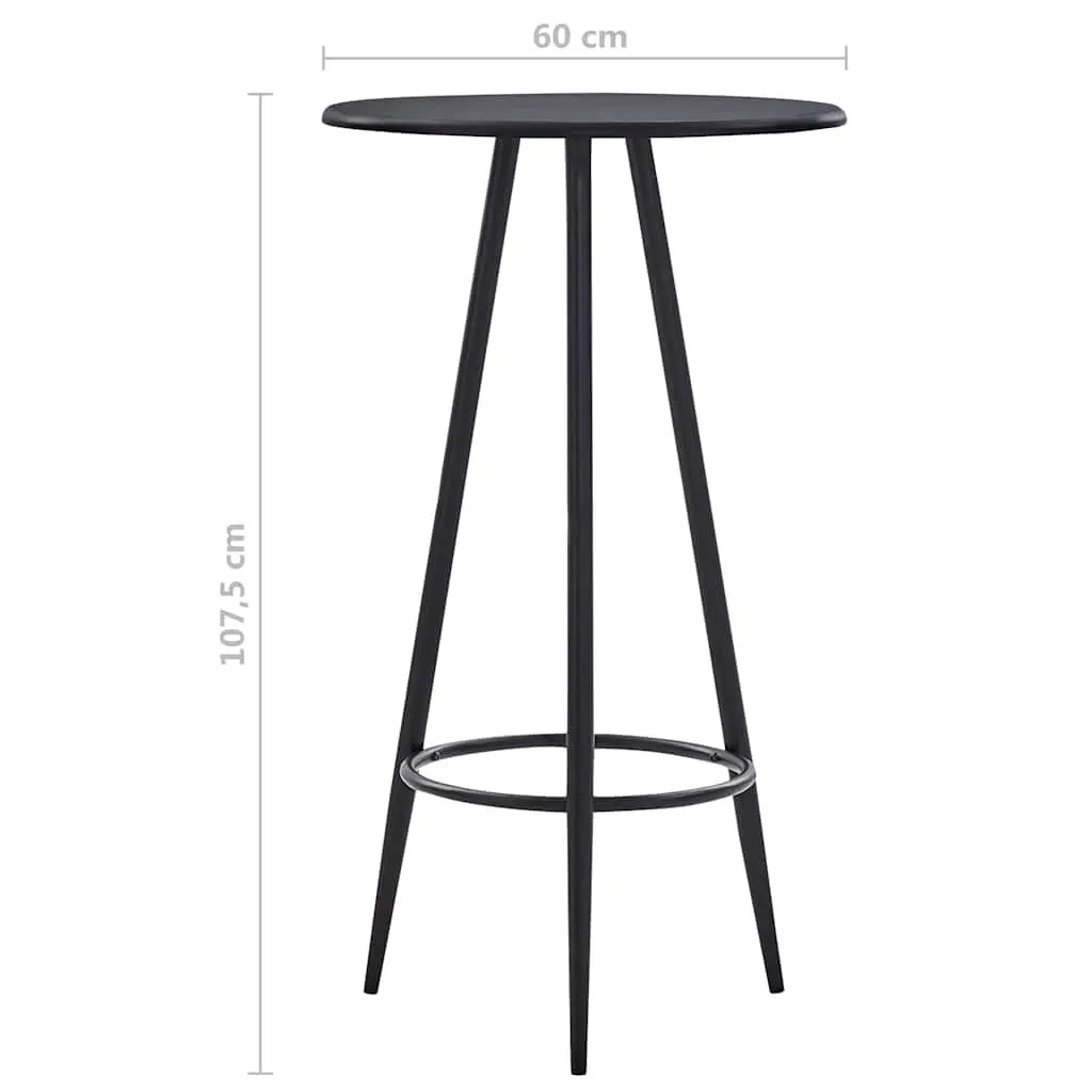 Bar Table Black Kitchen Dining Bistro Counter Cafe High Top Furniture