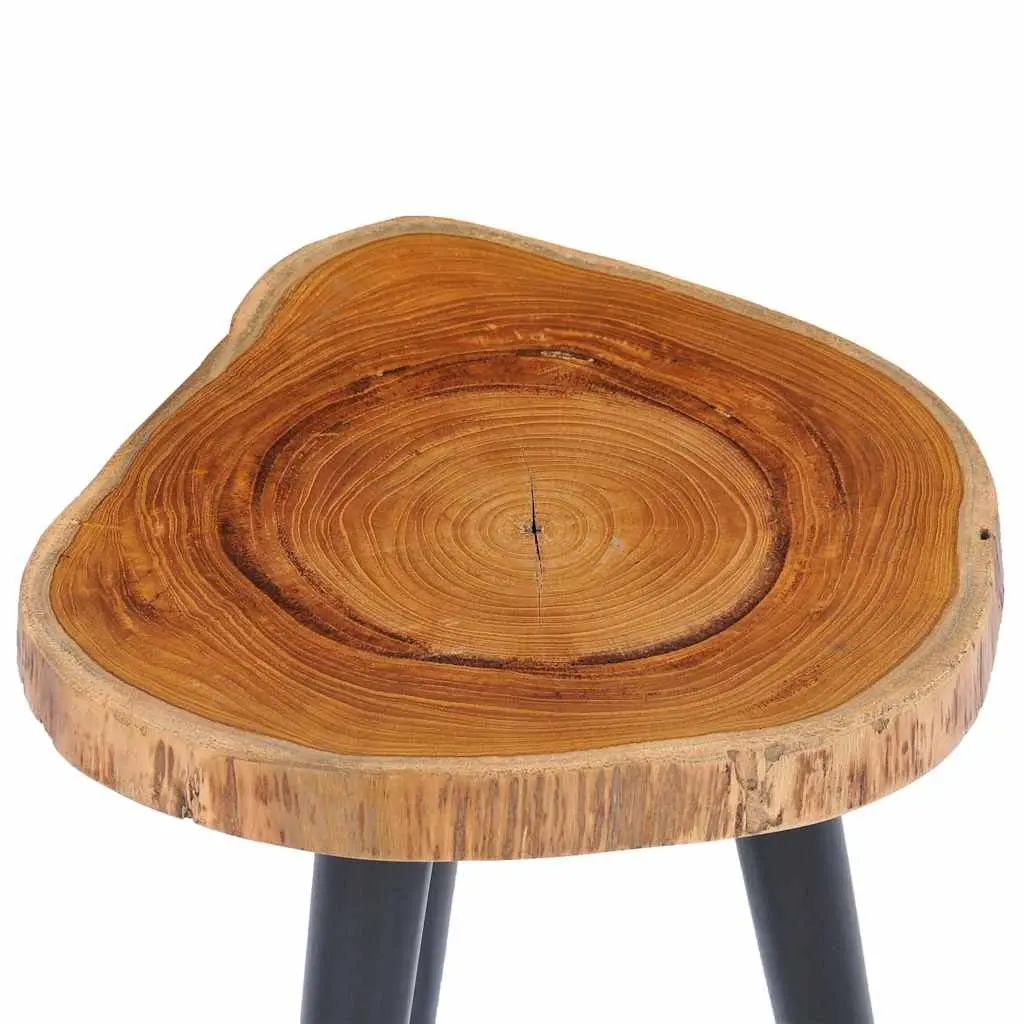 Coffee Table Round 40x45cm Teak Root Tabletop Mango Wood Base Brown