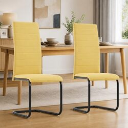Brighten Your Home with Yellow Cantilever Dining Chairs