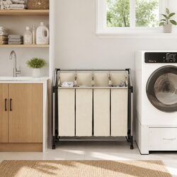 Enhance Your Space with Our Cream Laundry Sorter