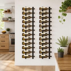 Elegant Wall Mounted Wine Rack for Your Living Space - 2 Pack