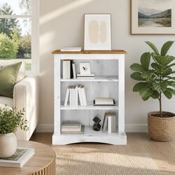 Enhance Your Space with a White 3-Tier Wooden Bookcase