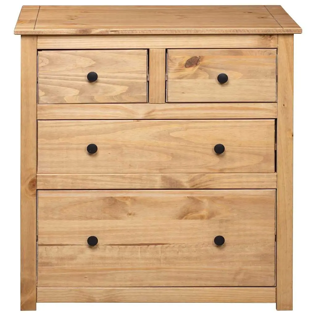 Sideboard 80x40x83 cm 4 Drawer Rustic Brown Wooden Storage Cabinet