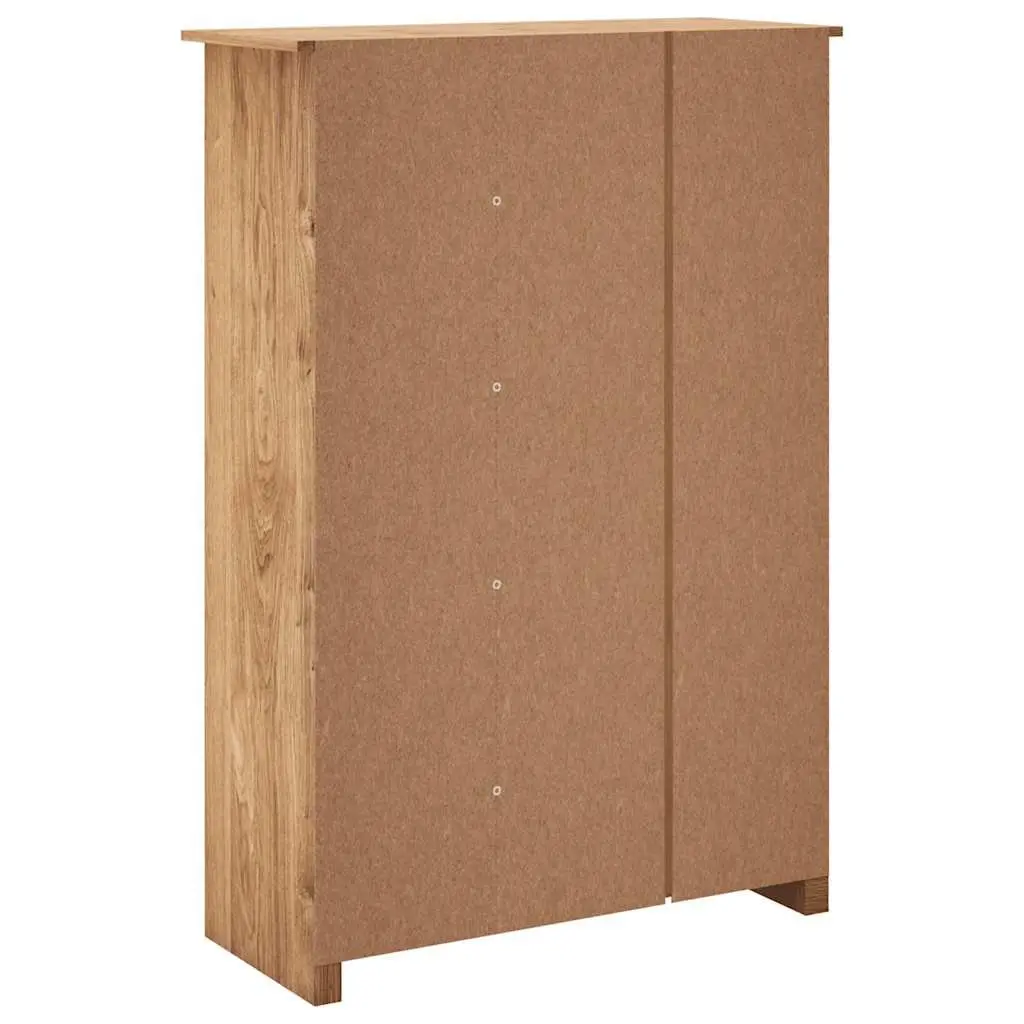 3-Door Wardrobe 118x50x171.5 cm Solid Pinewood Storage Cabinet Cupboard Brown