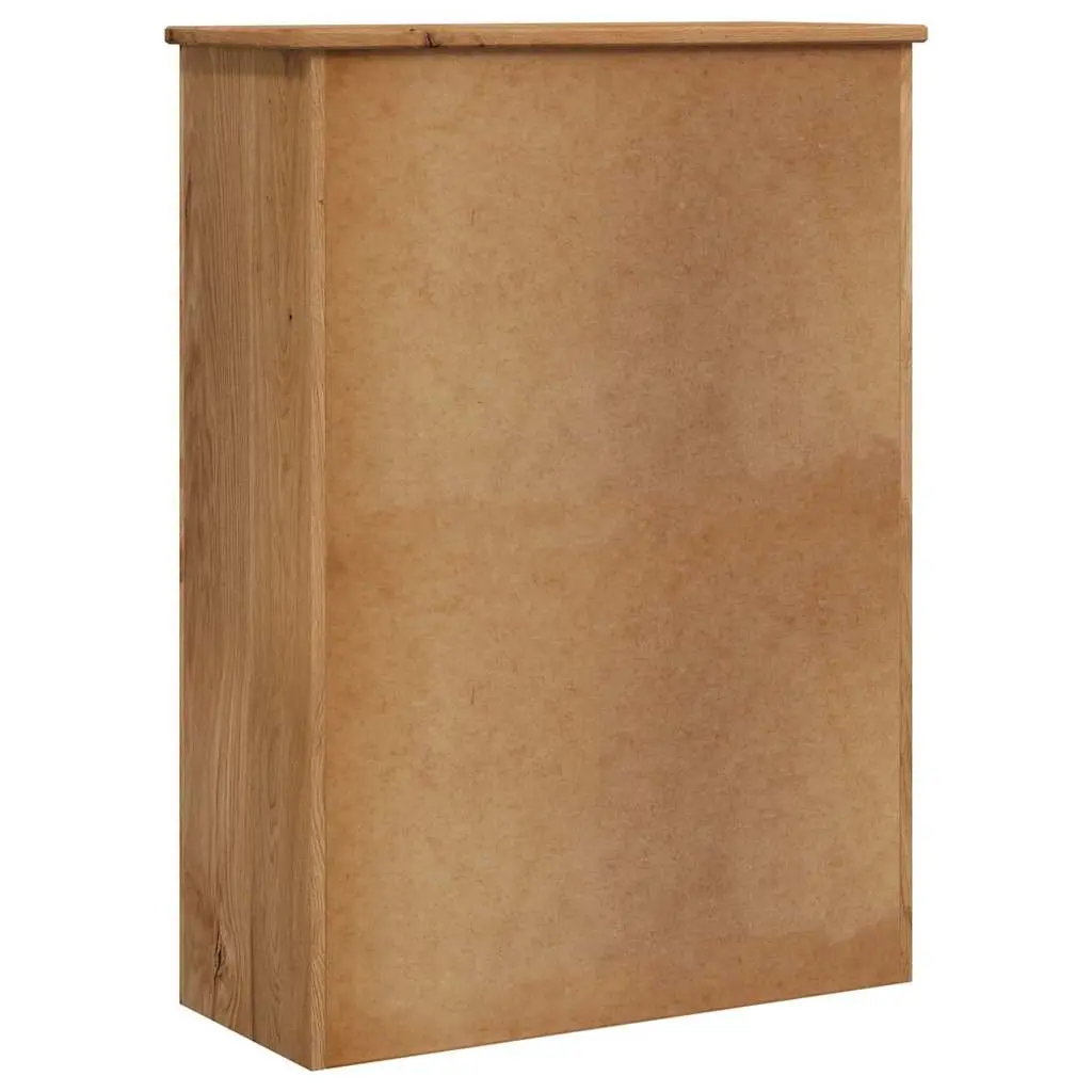 Wooden Bookcase 80x35x110 cm Solid Pine Brown Rustic Storage Shelving Unit with Drawer